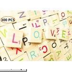 300 Colorful Wooded Scrabble Tiles Letter Tiles Wood Pieces-Great for Crafts Pendants Spelling,Scrapbook  B0784R12C6